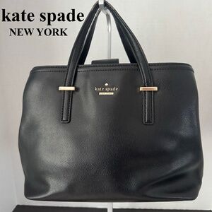 ♠️KATE SPADE NEW YORK Satchel/Purse/ Black/Leather/3 compartments